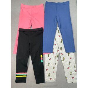 Lot of 4 Girl's Assorted Spotted Zebra Leggings Pants Size XL 12 Comfort USED